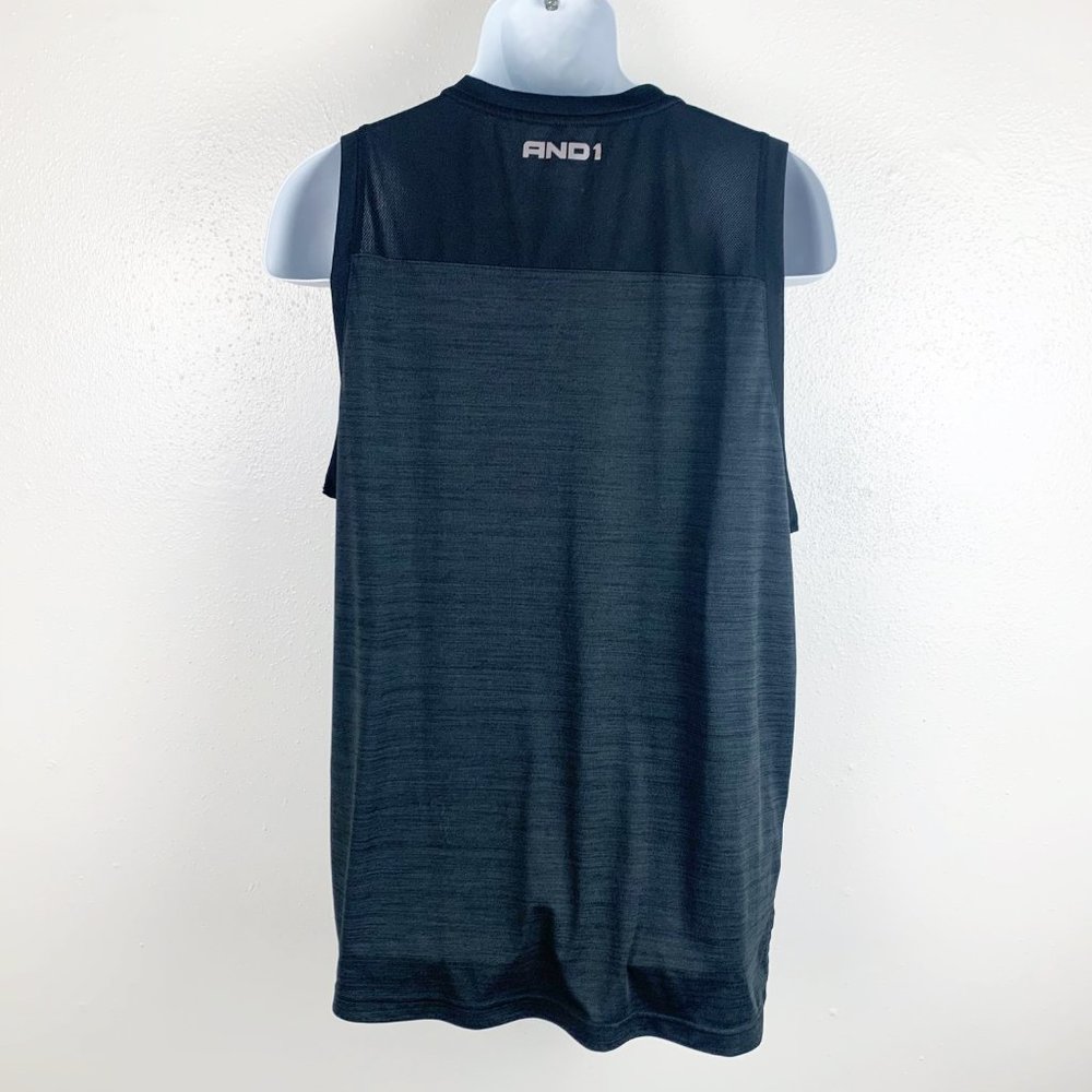 AND1 Basketball Tank Top Sleeveless Jersey Reflective Stripe - Picture 3 of 6